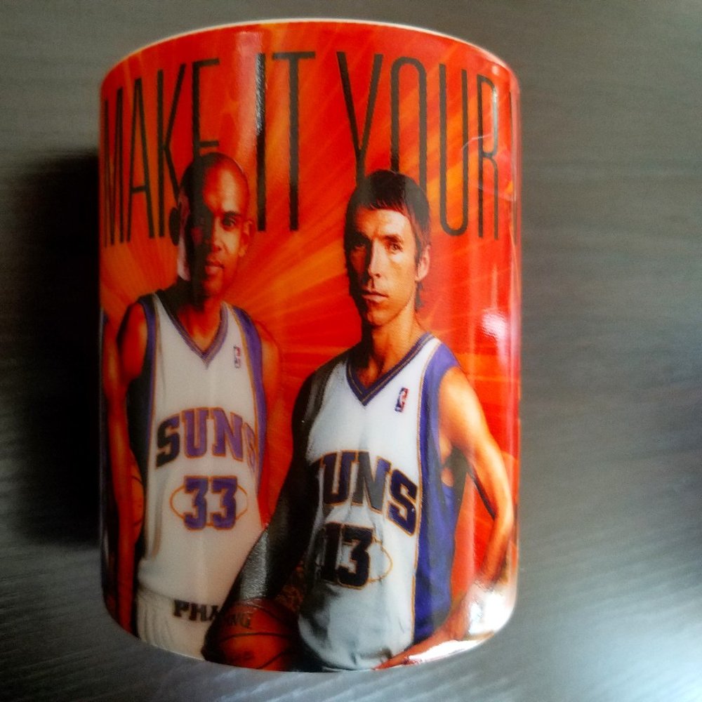 NBA Phoenix Suns AZ Basketball Coffee Cup Mug Nash, Hill, Stoudemire Vintage